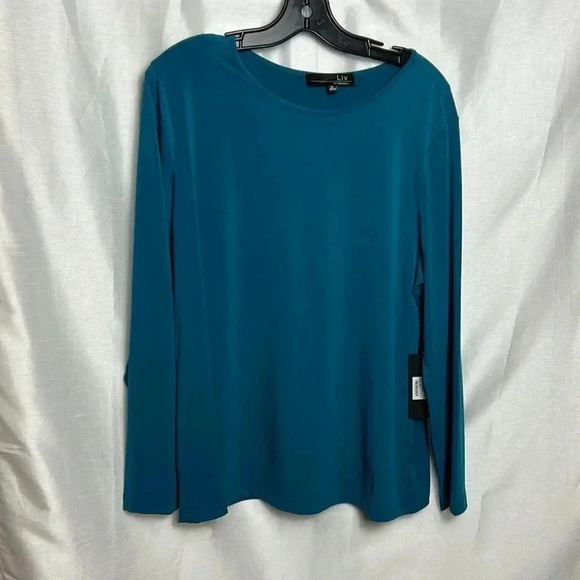 HABITAT sweater vest,oversized , PTP 22” cowl neck, artsy,textured,turquoise,NWT - Picture 13 of 14